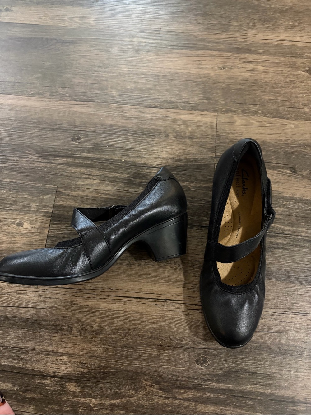 NWOT Clarks Black Mary Jane Heel Pumps - Comfortable Work & Dress Shoes